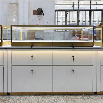 MOOKOO Luxury For Garment Display Case Dengan Pemasangan Mudah Reka Bentuk Moden Countertop/Pemasangan Berdiri Bebas