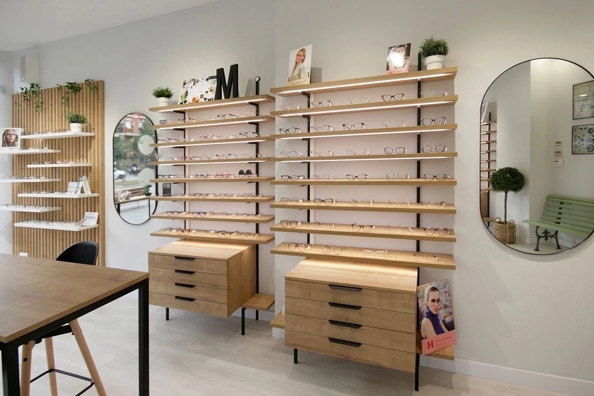 Wood Sunglasses Display Cabinet