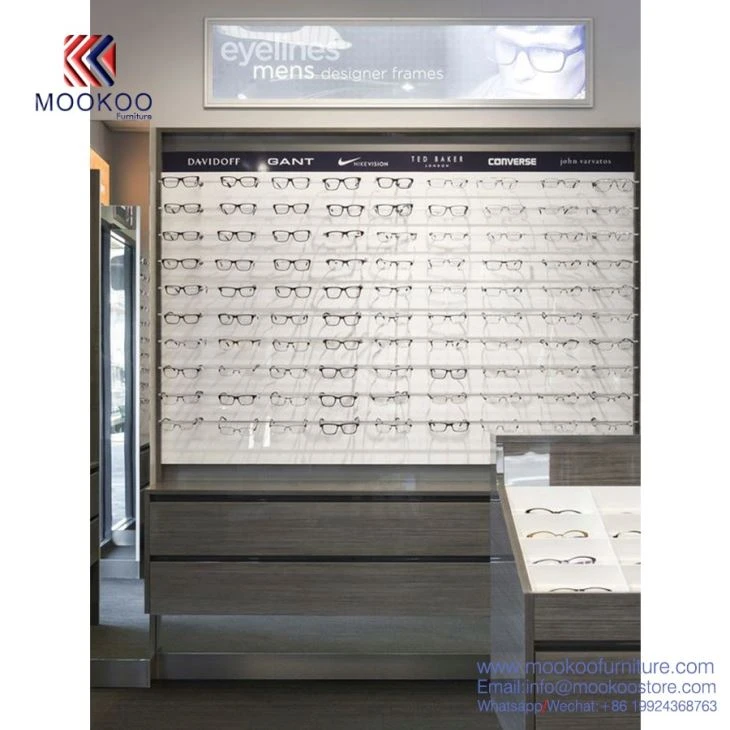 Optical Display Cabinet With Wood Grain