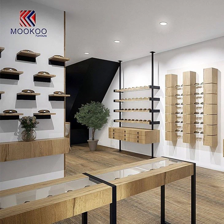 Wooden And Metal Eyewear Display Rack