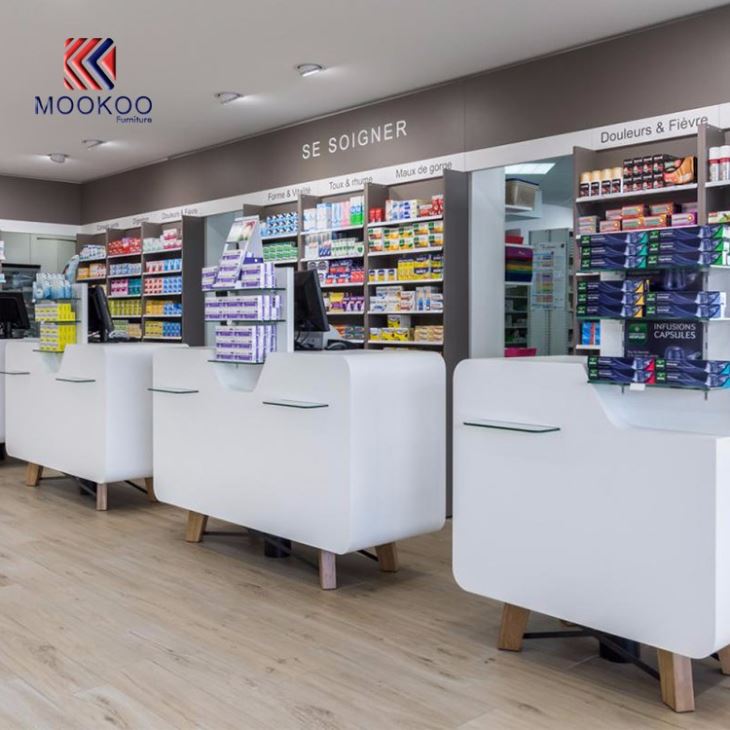 Modern Pharmacy Shop Display Counter