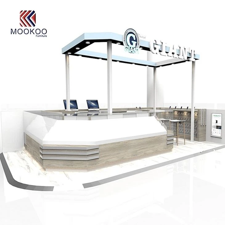 Membeli-belah kiosk paparan kayu