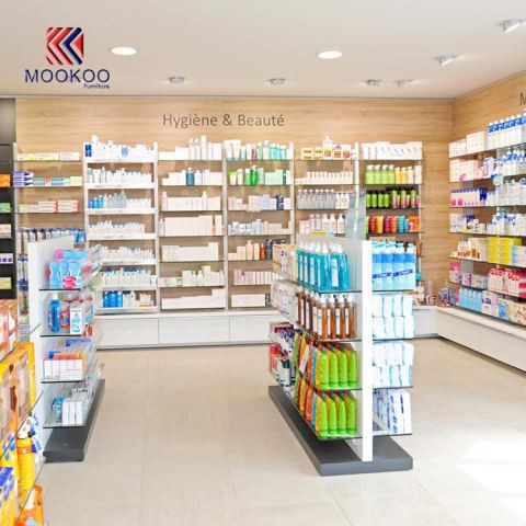 Kabinet Paparan Kedai Farmasi Tersuai