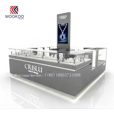 Pereka Kios Reka Bentuk Barang Kemas Kaca Modern